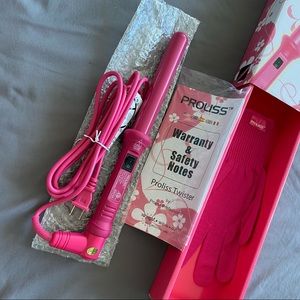 Proliss Twister 25mm Tourmaline Ceramic Curling Wand Hair Curler Dual Voltage